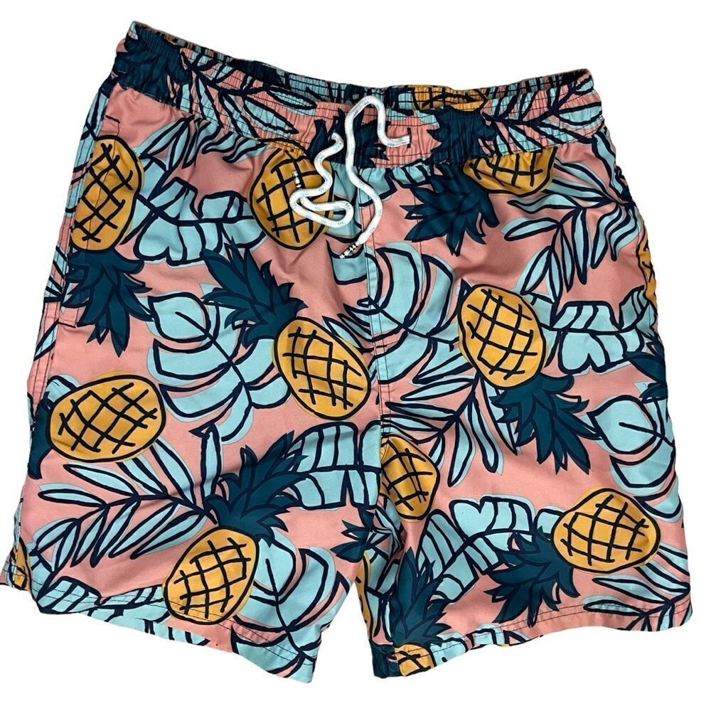Original Use Swim Shorts Trunk Elastic Waist Coral Pink Fruit Punch Sz S